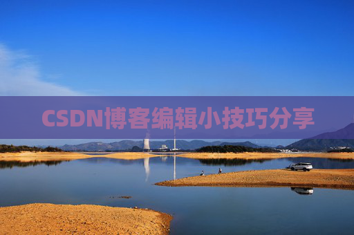 CSDN博客编辑小技巧分享